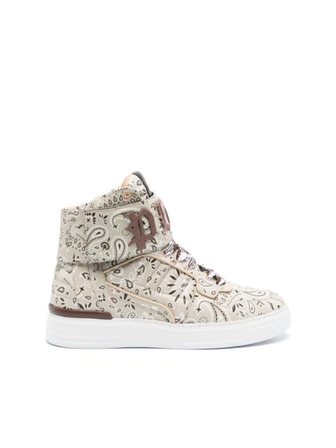 PHILIPP PLEIN paisley-print hi-top sneakers