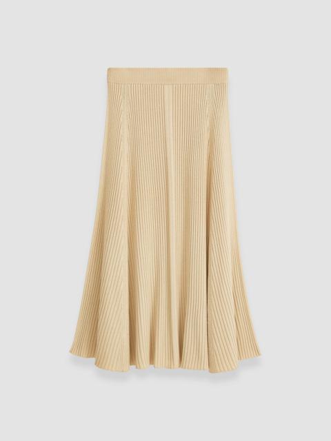 JOSEPH Merino Silk Rib Skirt
