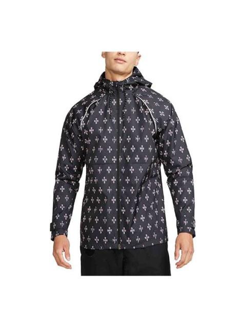Nike Nike Paris Saint-Germain Casual Soccer/Football Sports Woven Long Sleeves hooded Jacket Black DB4575