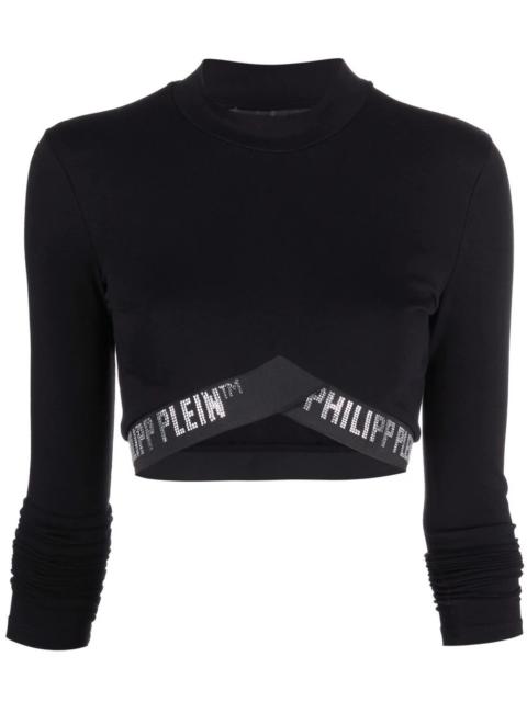 PHILIPP PLEIN logo cotton jogging top