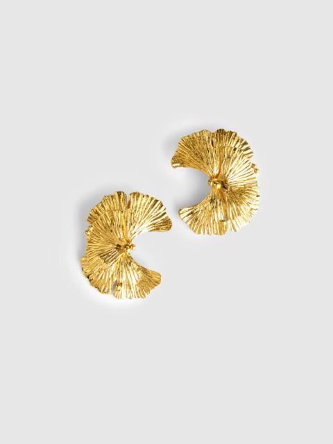 Madewell Ginko Leaf Statement Stud Earrings