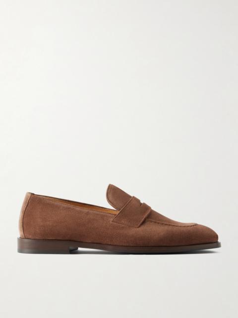 Brunello Cucinelli Flex Suede Penny Loafers