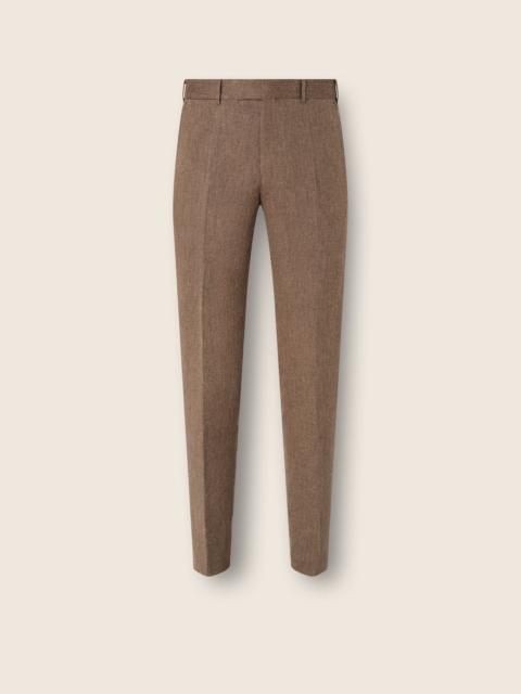 ZEGNA BROWN OASI LINO PANTS