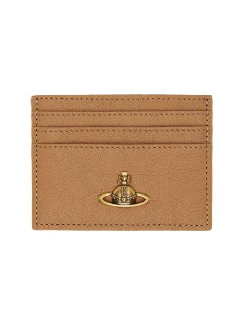 Vivienne Westwood Tan Washed Leather Card Holder