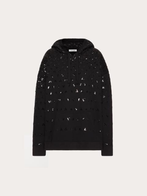 Valentino EMBROIDERED JERSEY SWEATSHIRT