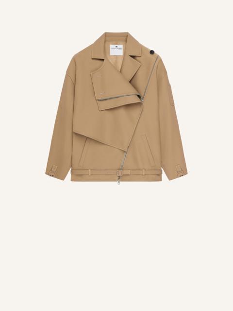 courrèges OBLIQUE SHORT TRENCH JACKET