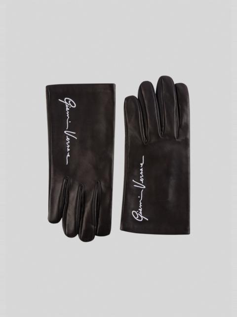 VERSACE GV Signature Leather Gloves