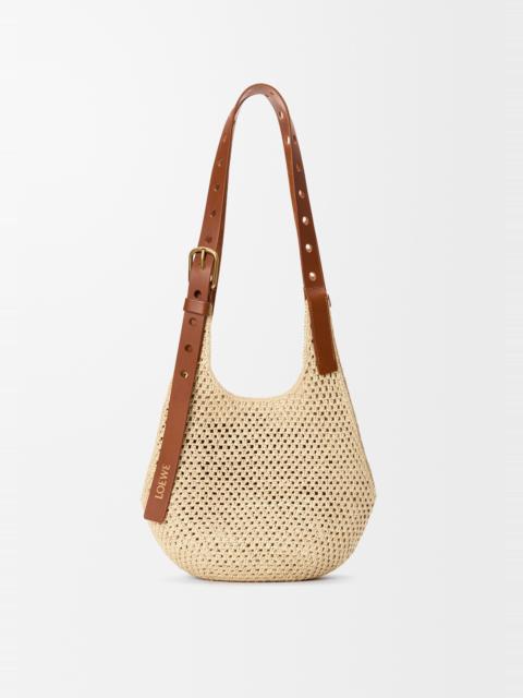 Loewe Small Punch Hole hobo in raffia and calfskin