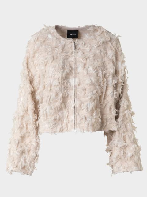 AKRIS Alida Short 3D Jacquard Wool-Blend Jacket