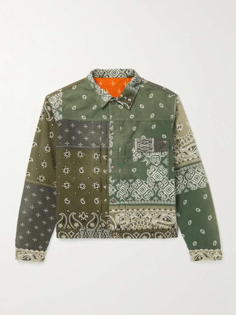 Kapital Slim-Fit Reversible Bandana-Print Felted Cotton Jacket
