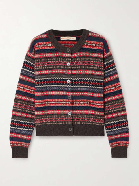 &DAUGHTER Fair Isle wool cardigan Red