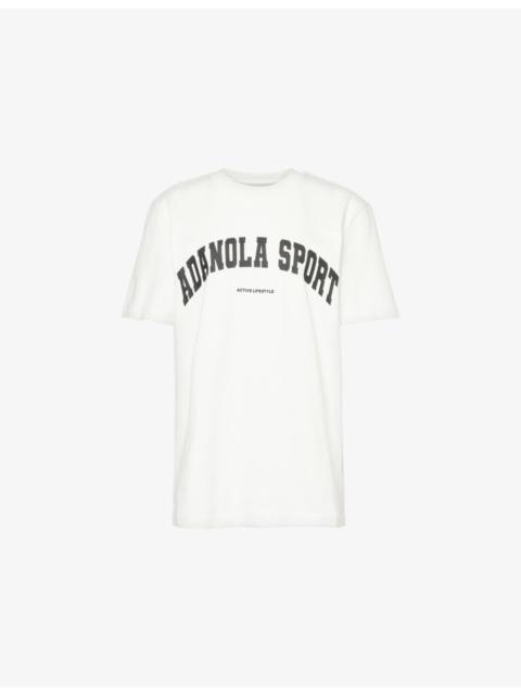ADANOLA Logo-pattern cotton-jersey T-shirt