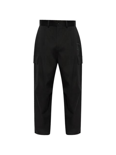 logo-embroidered cargo trousers