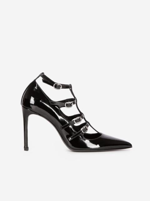 The Kooples HEELED PUMPS WITH BLACK STRAPS