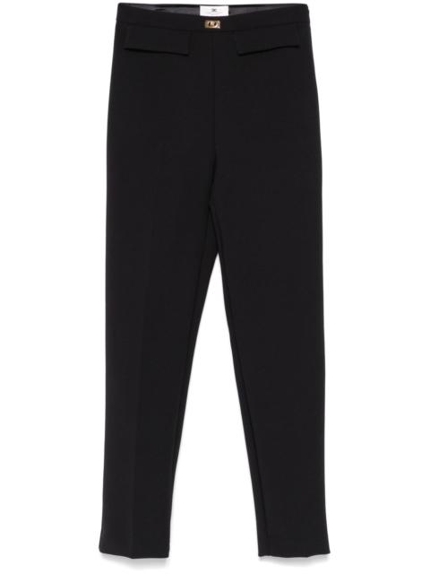 ELISABETTA FRANCHI logo-plaque slim-fit trousers
