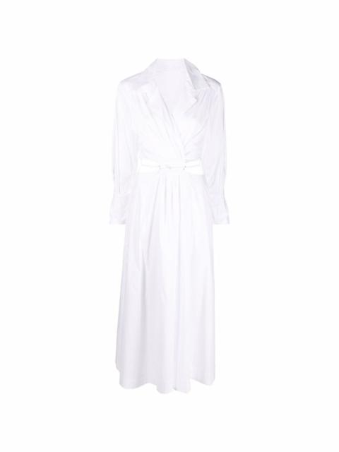 long-sleeve cut-out detail dress