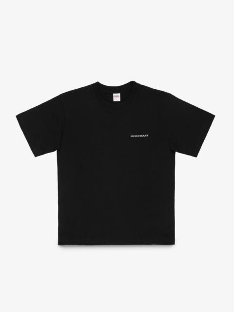 Iron Heart IHT-666-BLK 7.5OZ PRINTED LOOPWHEEL CREW NECK T-SHIRT - BLACK