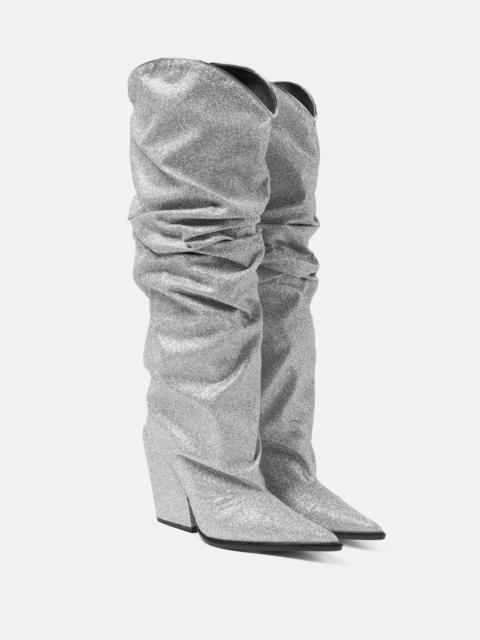 ALEXANDRE VAUTHIER Glitter knee-high boots
