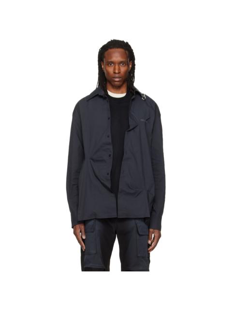 We11done Gray Knit Layered Shirt