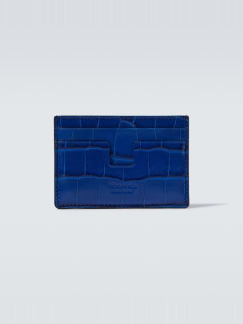 TOM FORD Leopard-print leather card holder