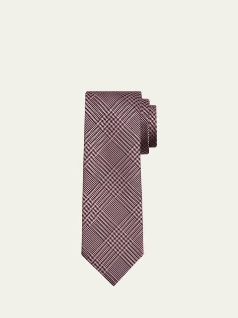 TOM FORD Men's Prince of Wales Linen Tie