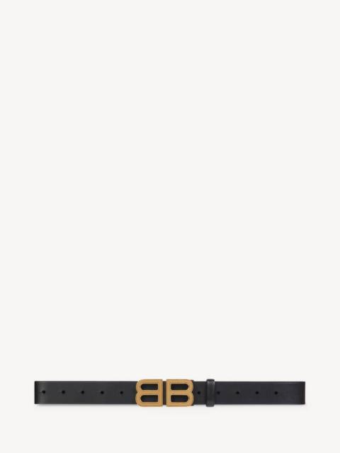 BALENCIAGA Women's Bb Hourglass Medium Belt in Black
