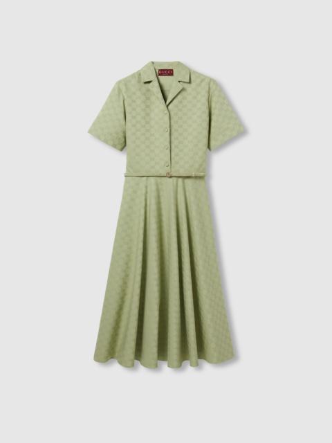 GUCCI Mid-length GG cotton gabardine dress