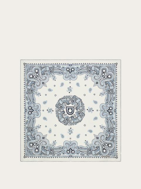 FERRAGAMO Arabesque print silk scarf