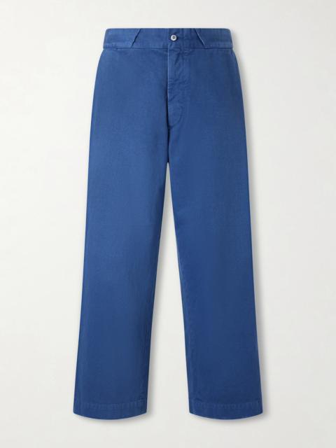 A.PRESSE Straight-Leg Cotton-Twill Trousers
