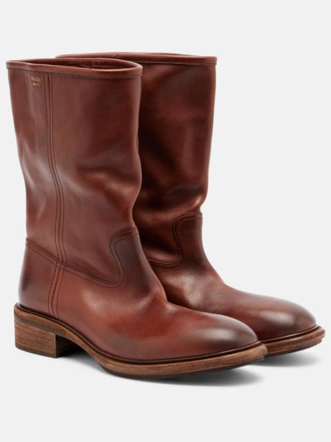 Prada Leather mid-calf boots