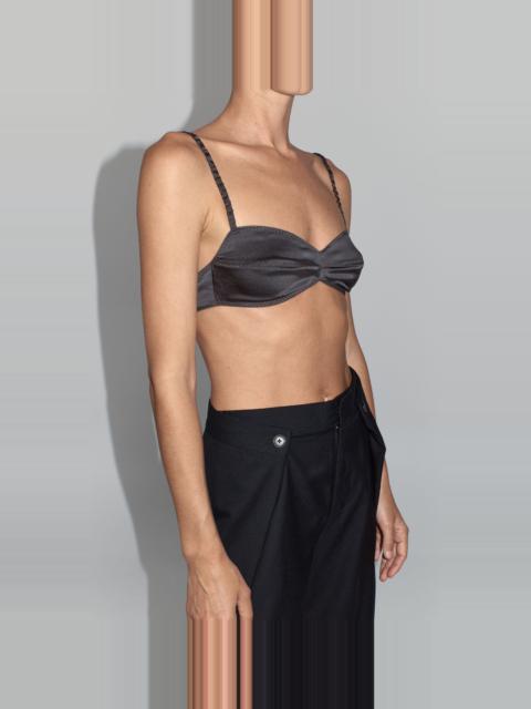 ST. AGNI Soft Silk Bralette - Washed Black