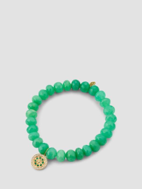 SYDNEY EVAN Women's 14K Yellow Gold, Chrysoprase & Multi-Gemstone Beaded Stretch Bracelet - Green
