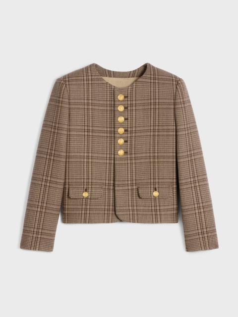 CELINE chelsea jacket in prince of wales wool
