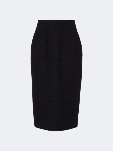 Dolce & Gabbana Cotton and linen-blend bouclé pencil skirt