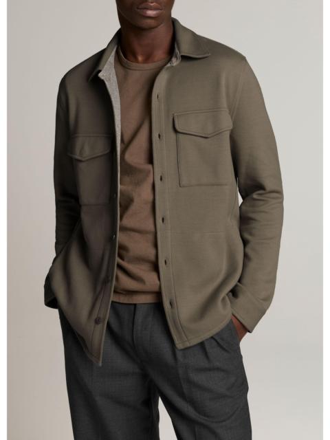 Vince Double-Knit Cotton-Blend Piqué Shirt Jacket