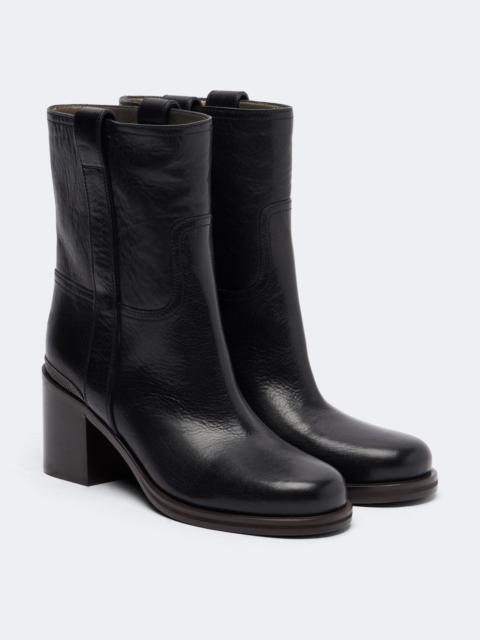 Brunello Cucinelli Monili leather ankle boots