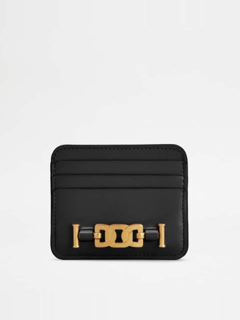 Tod's KATE CREDIT CARD HOLDER IN LEATHER - BLACK