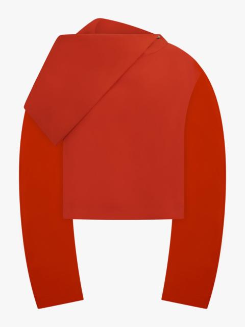 A.W.A.K.E. MODE L/S DRAPPED COLLAR TOP | TERRACOTTA