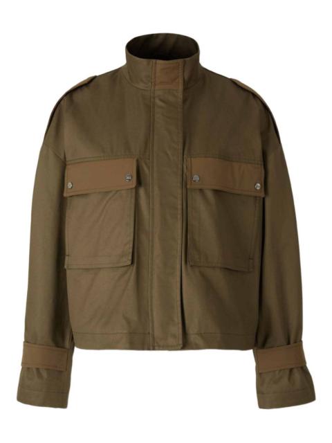 Herno zip-fastening flap-pockets military jacket
