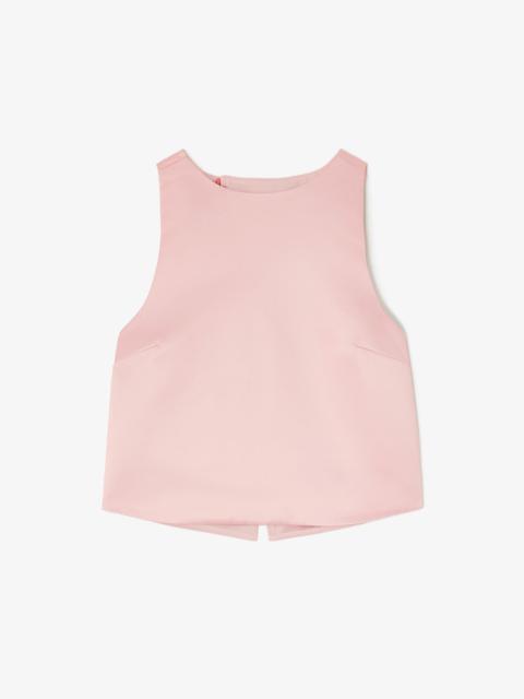 GANNI TOP IN PINK SATIN