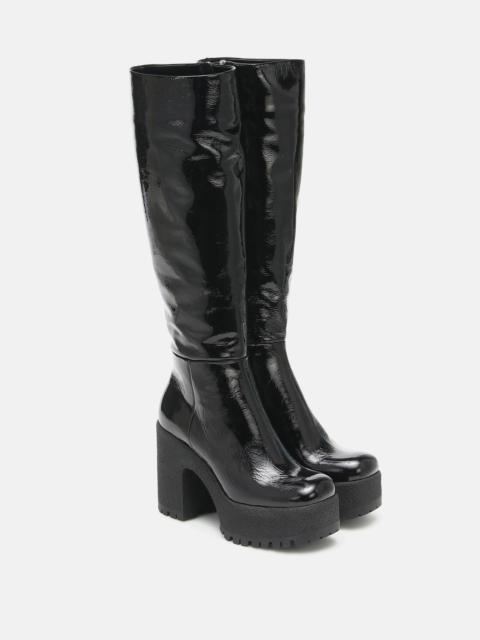 Miu Miu Leather platform knee-high boots