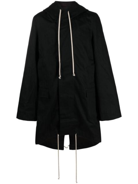 Rick Owens DRKSHDW fishtail cotton hooded parka