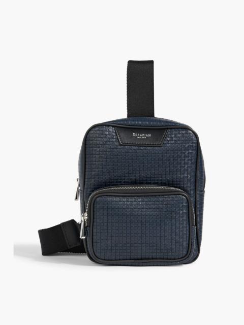 Serapian Embossed coated-canvas backpack