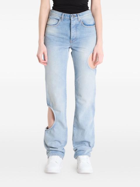 Off-White cut-out straight-leg jeans