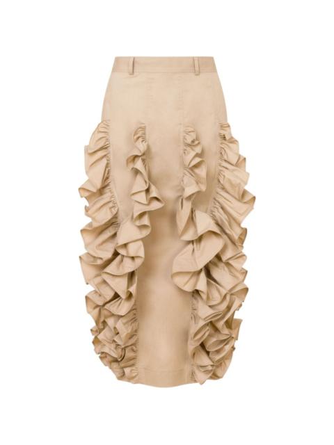Moschino ruffled midi skirt