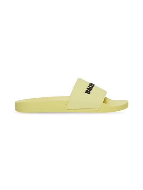 BALENCIAGA Men's Pool Slide Sandal in Yellow