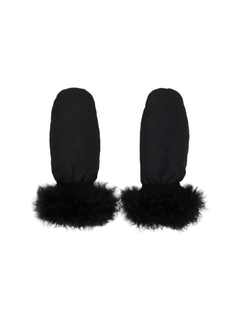Yves Salomon Black Trim Mittens
