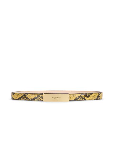 Balmain Balmain belt in python-effect leather