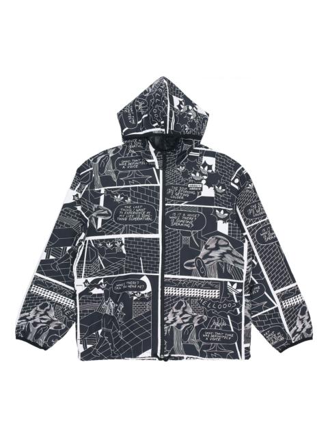 adidas originals R.Y.V. Graphic Windbreaker For Men Black GN3333