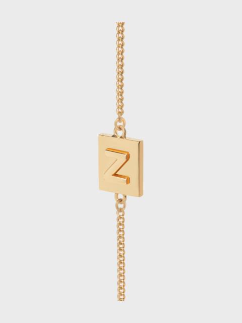 CELINE Alphabet Z Bracelet in Brass with Gold Finish